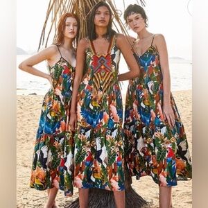 Levi’s x Farm Rio Tiered Midi Sundress, Size S